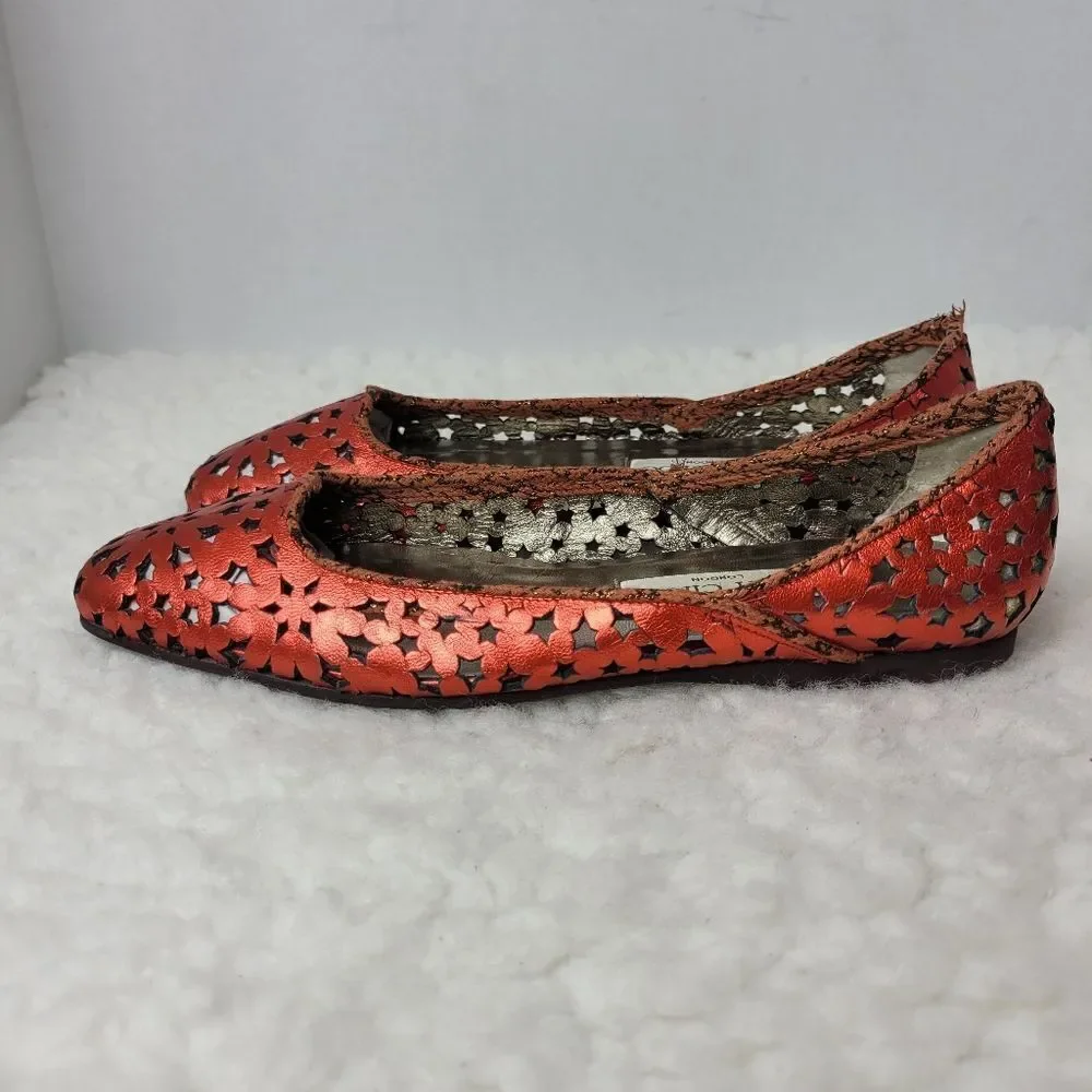 Jimmy Choo Women's Size 7 Momo  Star Res Laser Cut Ballet Flats